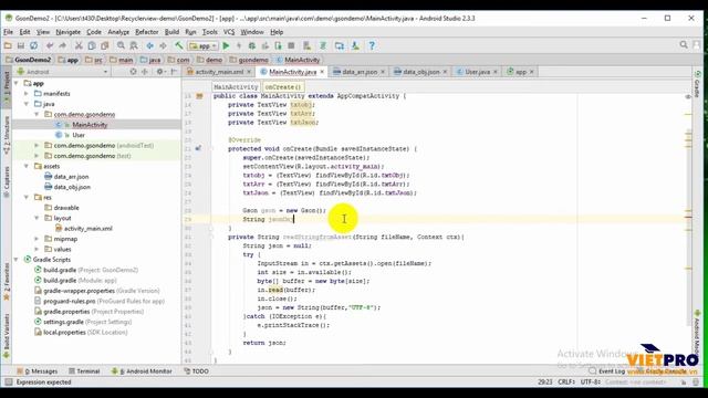 Sử dụng thư viện gson để Parser JSON trong Android смотреть онлайн