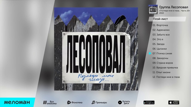 Гр. Лесоповал - Погляди мне в глаза - Часть 16 (Альбом 2010 г) смотреть онлайн