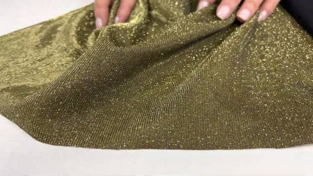 Золотое платье из трикотажа с глиттером. Ткань, чтобы сиять! смотреть онлайн