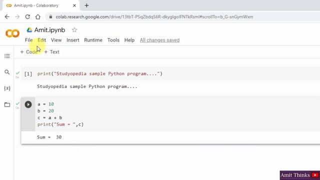 How to create a Notebook in Google Colab (2022) | Run first Python Project смотреть онлайн