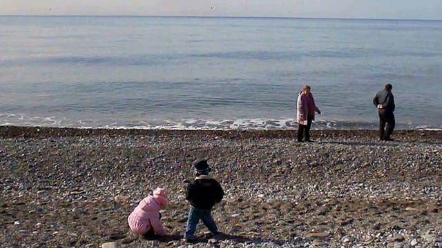 Море с Центральной набережной в январе, Лазаревское смотреть онлайн
