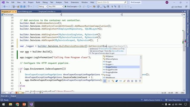 Part 74. Logging via default logging providers in ASP NET Core. смотреть онлайн