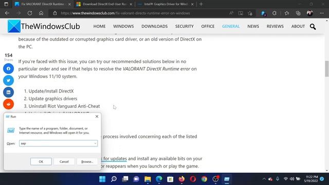 Fix VALORANT DirectX Runtime error on Windows 11/10 смотреть онлайн