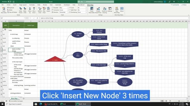 Create Mind Map from a Text List in Excel смотреть онлайн