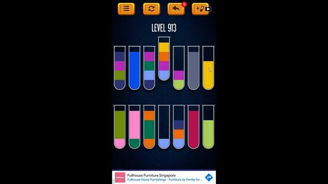 Water Sort Puzzle - Color Liquid Sorting Game Level 913 Solution смотреть онлайн