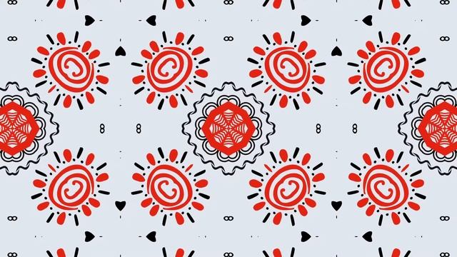 Русский народный орнамент. Мезенская роспись. Бесплатный футаж. Зацикленное видео. 6 смотреть онлайн
