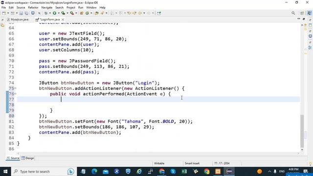 Login Form Java With Mysql смотреть онлайн