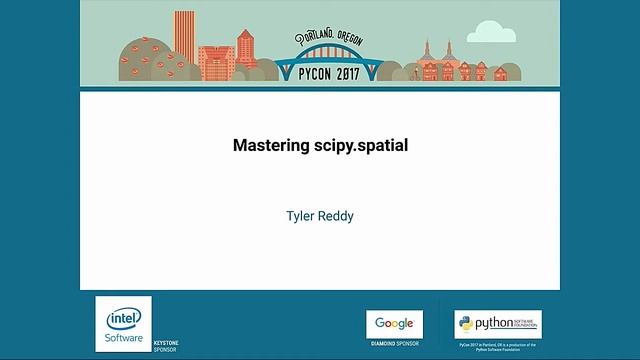 Tyler Reddy Mastering scipy spatial PyCon 2017 смотреть онлайн