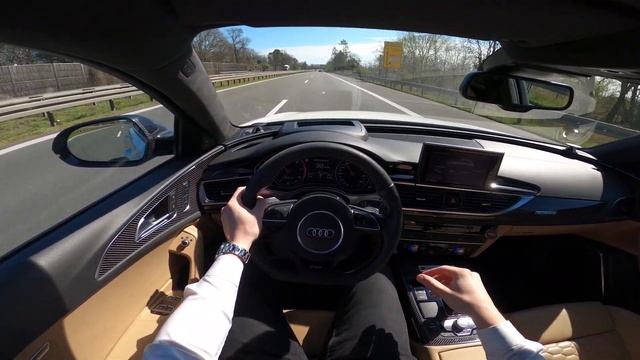 2015 Audi RS6 Avant (560HP) LOUD Exhaust Sound and Crackles POV Autobahn and City Drive | CarzCrew смотреть онлайн