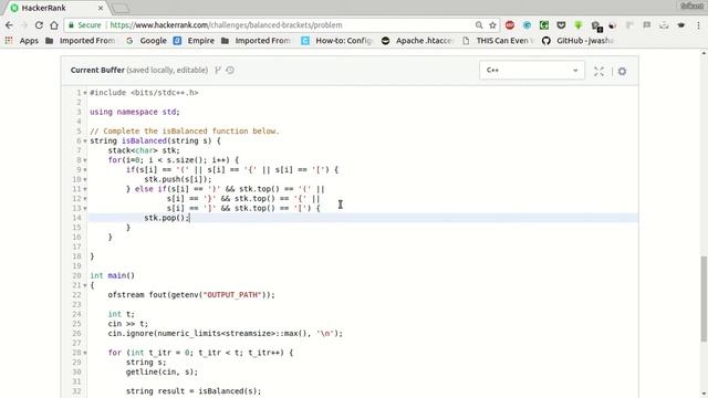 Balanced Brackets HackerRank Solution смотреть онлайн