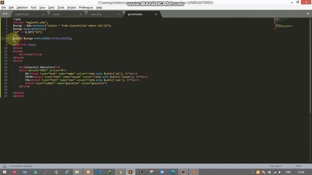 PHP PDO ile MYSQL Veritabanı Update İşlemi смотреть онлайн