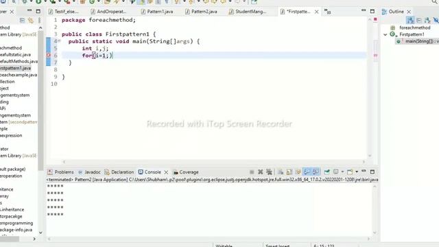 first pattern square pattern in java easy way.. #java#pattern#program#patternprogramming#code#codin смотреть онлайн