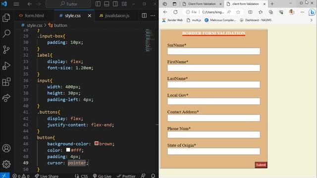 EASIEST WAY TO VALIDATE FORM USING HTML, CSS & JS смотреть онлайн