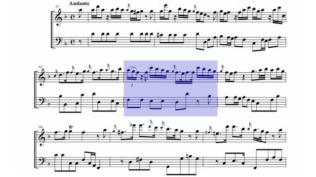 🎼 ANNA BON - FLUTE Sonata [Op1 Nº 4] - (Sheet Music Scrolling) смотреть онлайн