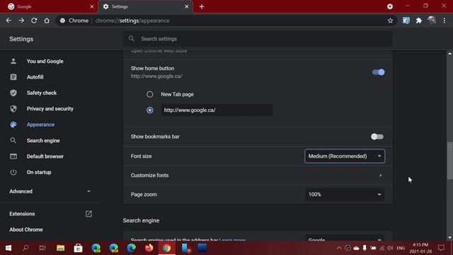 Google Chrome 101 Font size Search engine and Zoom settings смотреть онлайн