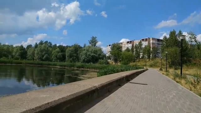 Нижний Новгород, вид снизу. Школа 55 ост - Мещерское озеро ост смотреть онлайн