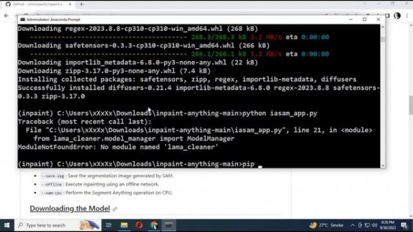 INPAINT ANYTHING NSFW-UNLOCKED ! CPU step by step installation