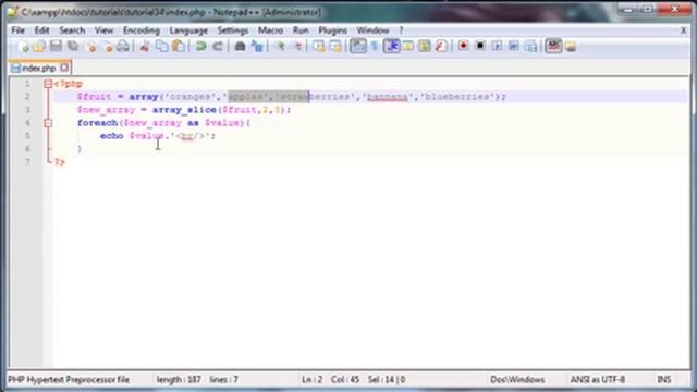PHP beginners tutorial 34 - splitting and merging arrays смотреть онлайн