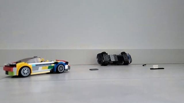 lego lucid air and porsche taycan car crash смотреть онлайн