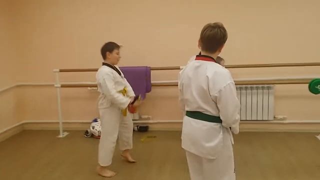 Тхэквондо работа с лапой . Академическая смотреть онлайн