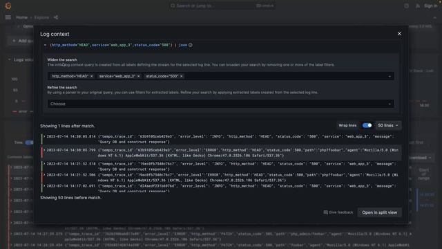 Loki Log Context Query Editor in Grafana 10 смотреть онлайн