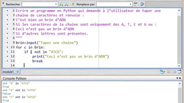 Exercice Python : Brin d'ADN смотреть онлайн