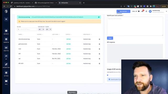 Scan directories for secrets like API keys and credentials using GG-Shield смотреть онлайн