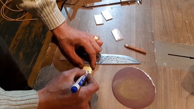 Нож с травлением \ сталь Х12МФ