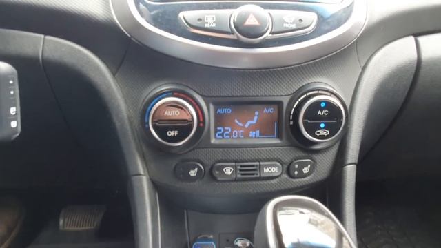 Работа климат контроля на Hyundai Solaris 1поколение рейстлинг rb. автозапуск, камера заднего вида. смотреть онлайн