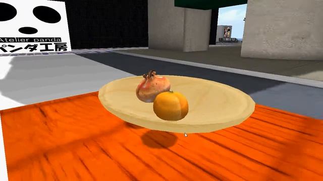 SecondLife Blender fruit Sculpted prim Mandarin orange and Pomegranate смотреть онлайн