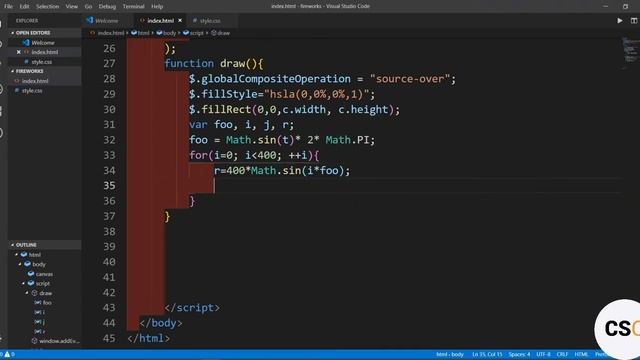 Fireworks Animation using Javascript | Speed Programming | Javascript | Animations смотреть онлайн