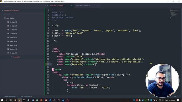 PHP Basics - Section 2.1 - META TAGS смотреть онлайн