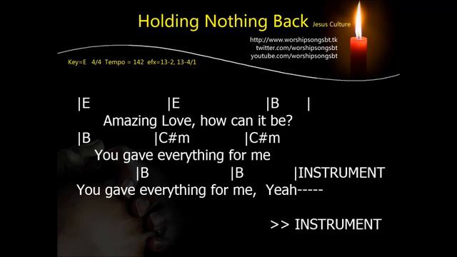 Holding Nothing Back Karaoke, backing track, cover (E key) смотреть онлайн