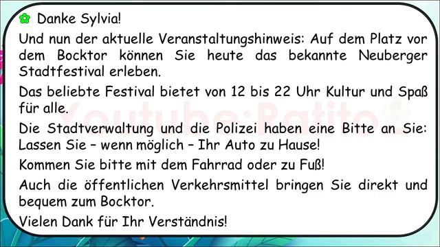 A2 Deutsch Hören Lernen 1.6