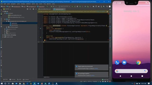 Firebase and push notification in flutter, flutter video tutorial in English, part 40 смотреть онлайн