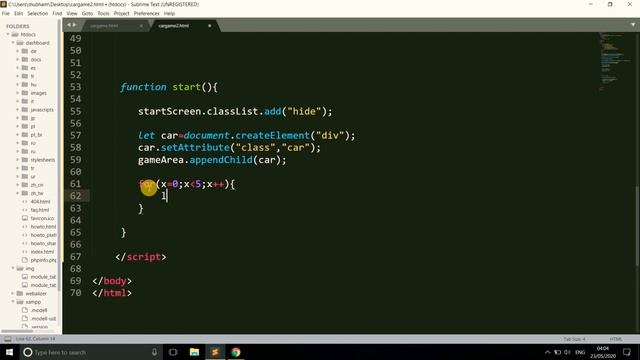 (Part-1)Traffic racer game using HTML,CSS & JavaScript || Car game using JavaScript. смотреть онлайн