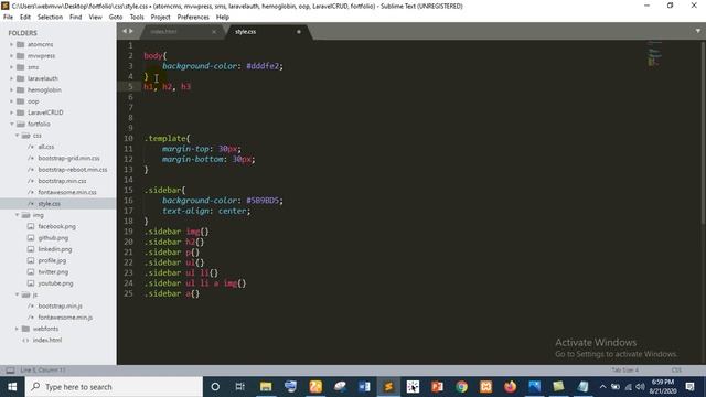 portfolio website part-2: sidebar design. смотреть онлайн