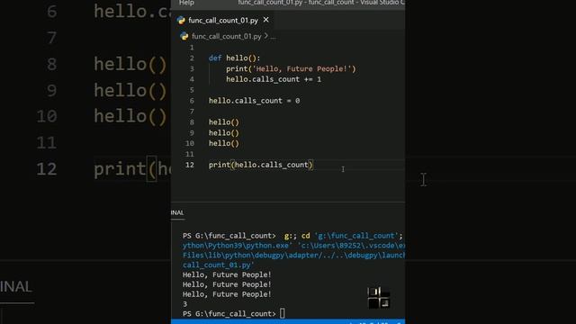 Количество вызовов функции #Python смотреть онлайн