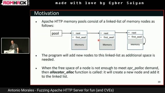 #RomHack2021 - Antonio Morales - Fuzzing Apache HTTP Server for fun (and CVEs) смотреть онлайн