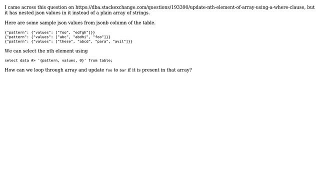 Databases: How to update an element in json array with where clause? смотреть онлайн