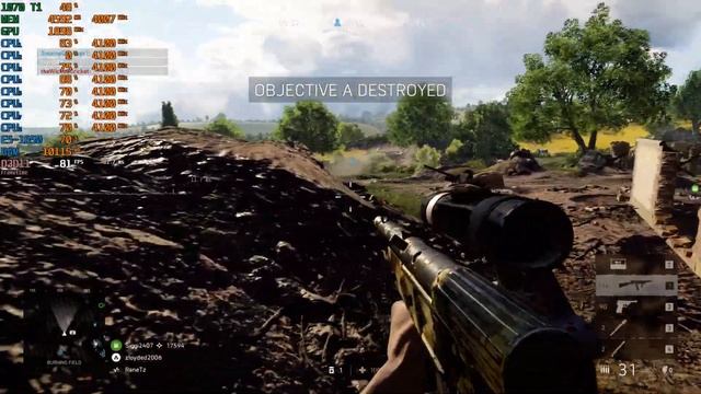 Battlefield V gameplay 2019 Xeon E5 1650 4.10GHz+ GeForce GTX 1070 Ti+16Gb ddr3 1666 low preset 108 смотреть онлайн