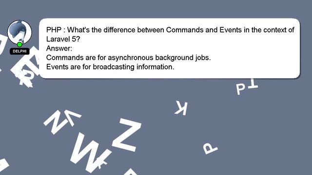 PHP : What's the difference between Commands and Events in the context of Laravel 5? смотреть онлайн