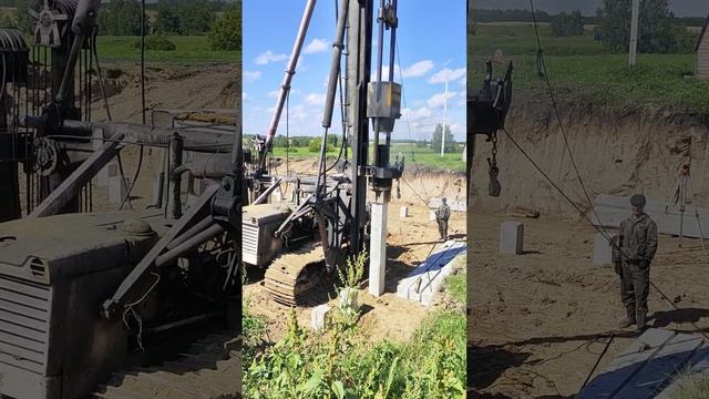 процесс забивания бетонных свай смотреть онлайн
