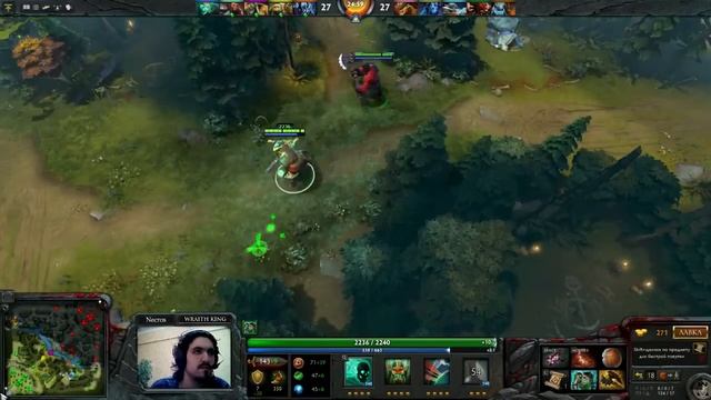 Dota 2. Чёрный экран и фарм на Кинге. смотреть онлайн