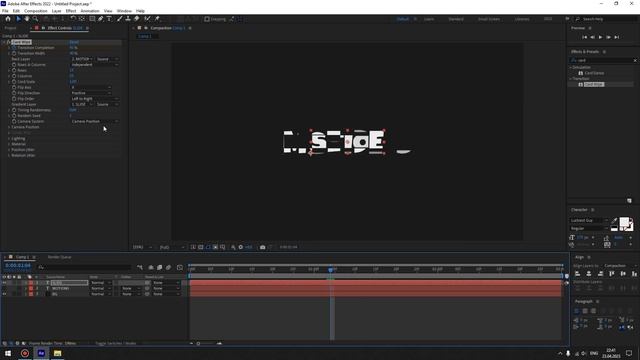 Как сделать анимацию перехода Текста или Логотипа в After Effects смотреть онлайн