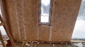 Утепление сип Дома . Подготовка стен под зашивку