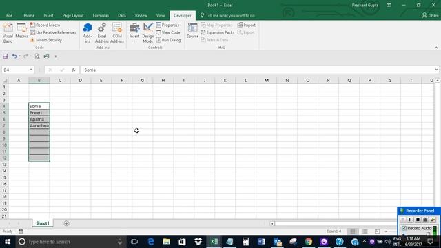 Make Excel speak all cell values from a selected range смотреть онлайн