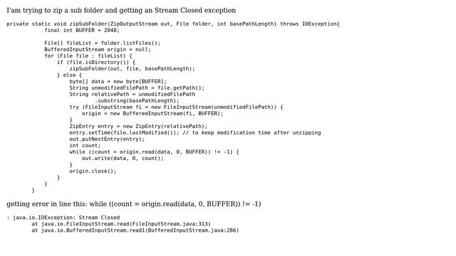 Stream Closed IO Exception Java - android studio смотреть онлайн