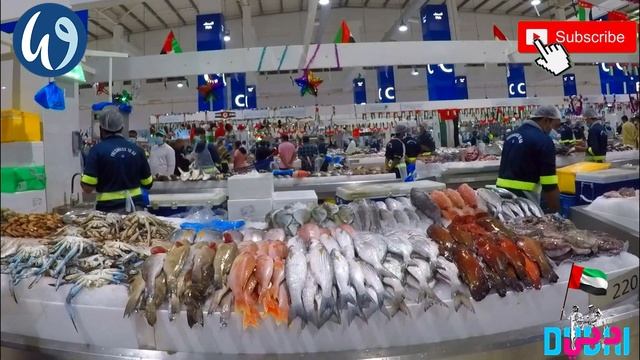 DUBAI FISH MARKET | WATERFRONT MARKET | WALK TOUR смотреть онлайн