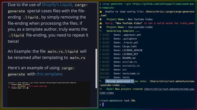 Scaffold Rust projects with cargo generate смотреть онлайн